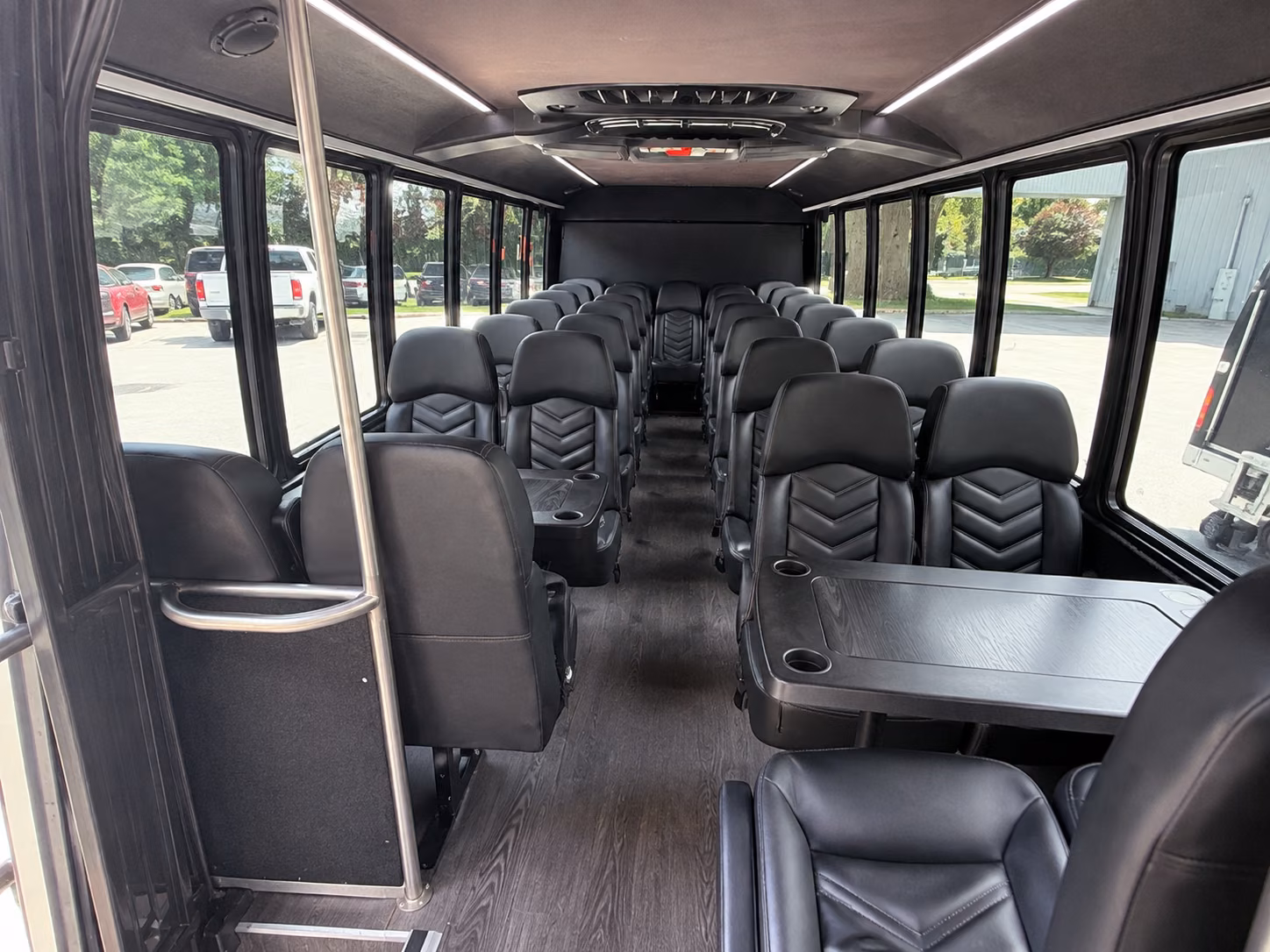 lancaster 15 passenger minibus inside