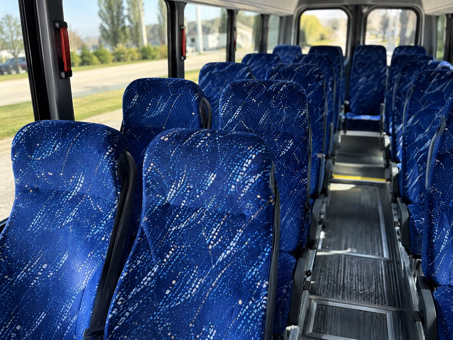 lancaster 18 passenger minibus inside