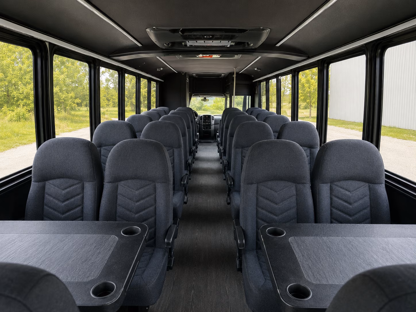 lancaster 18 passenger minibus interior