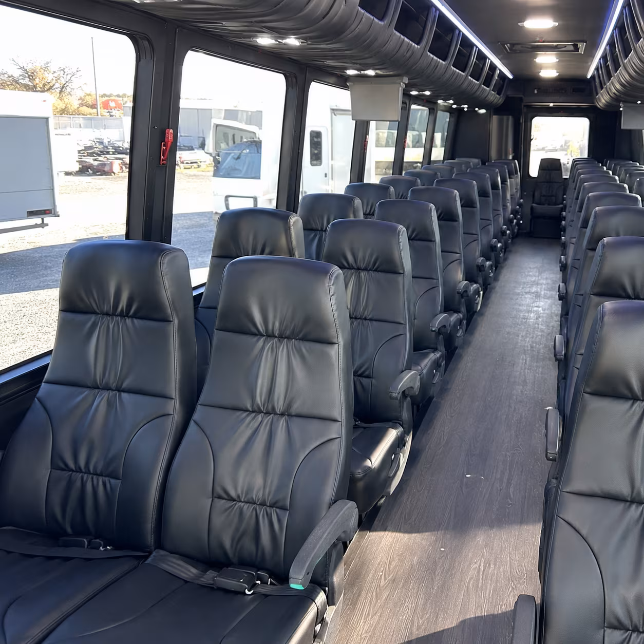 lancaster 25 passenger minibus inside