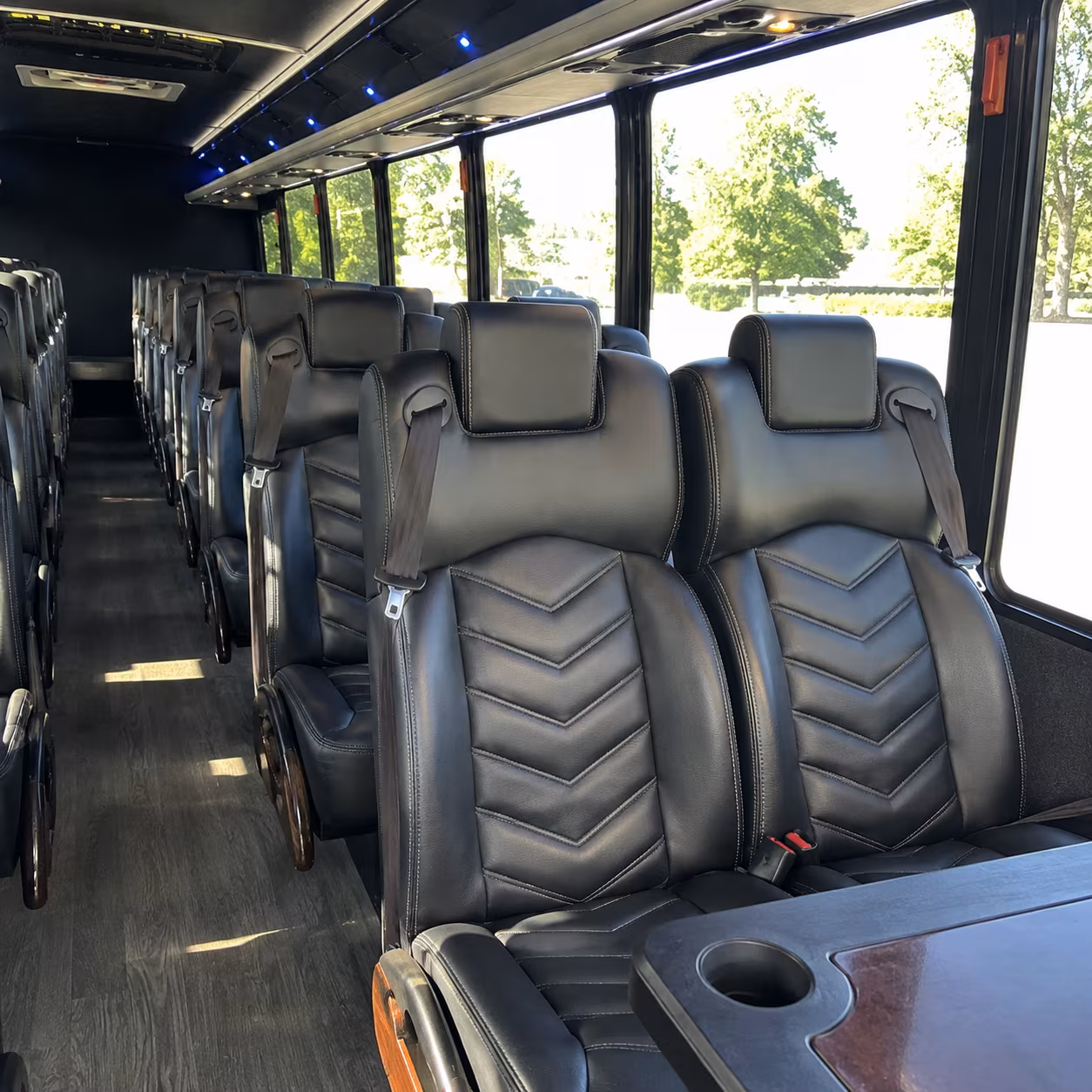 lancaster 25 passenger minibus interior