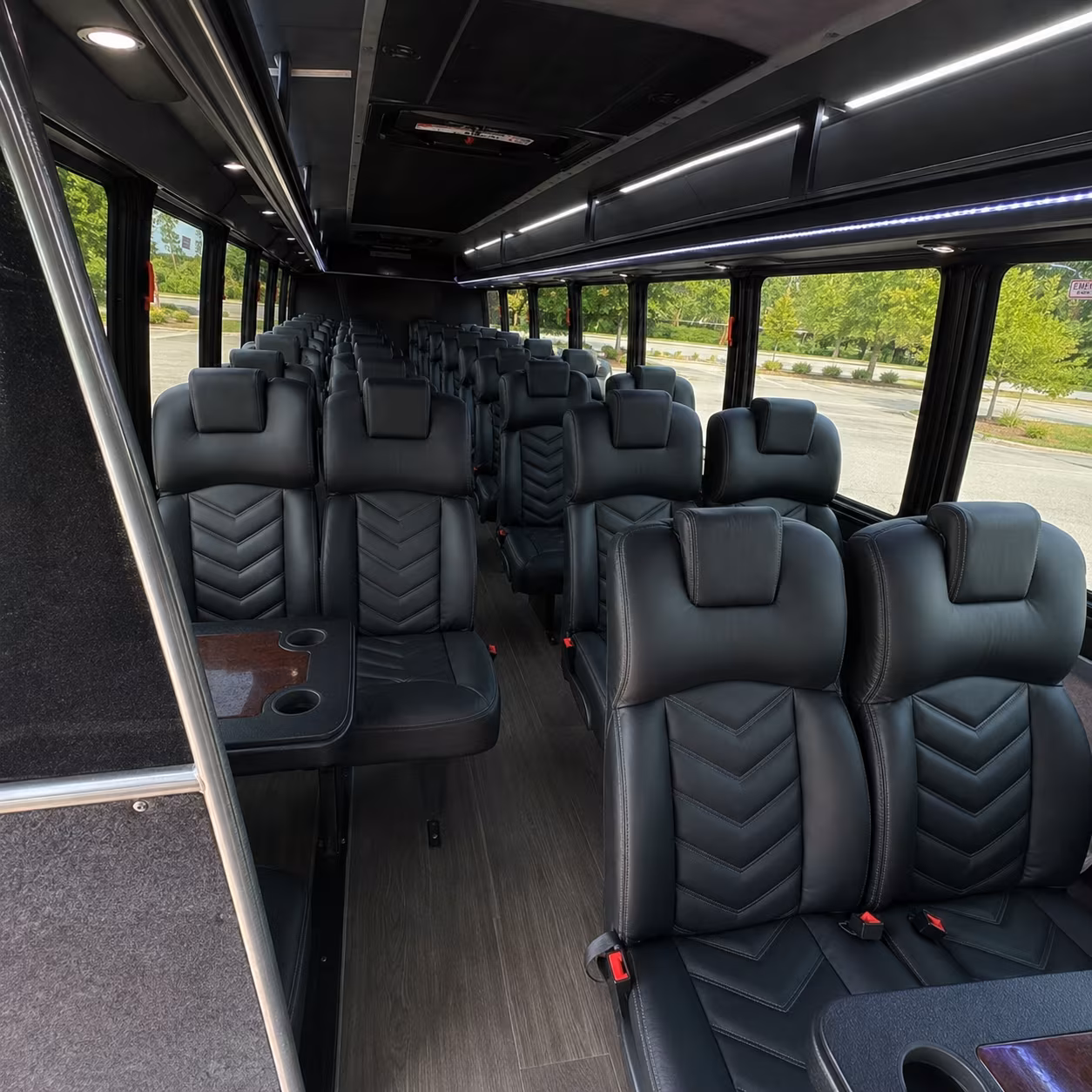 lancaster 28 passenger minibus inside
