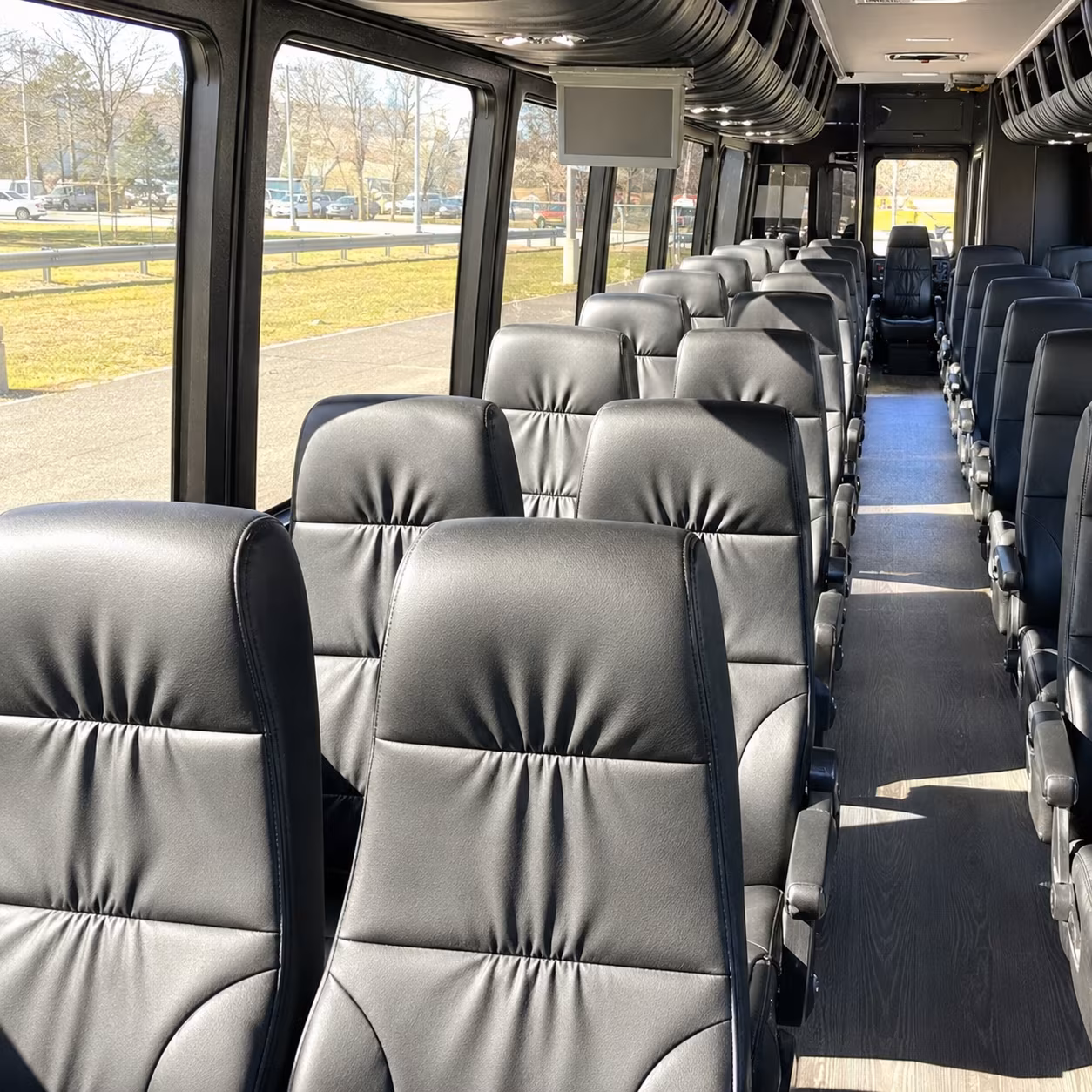 lancaster 35 passenger minibus inside