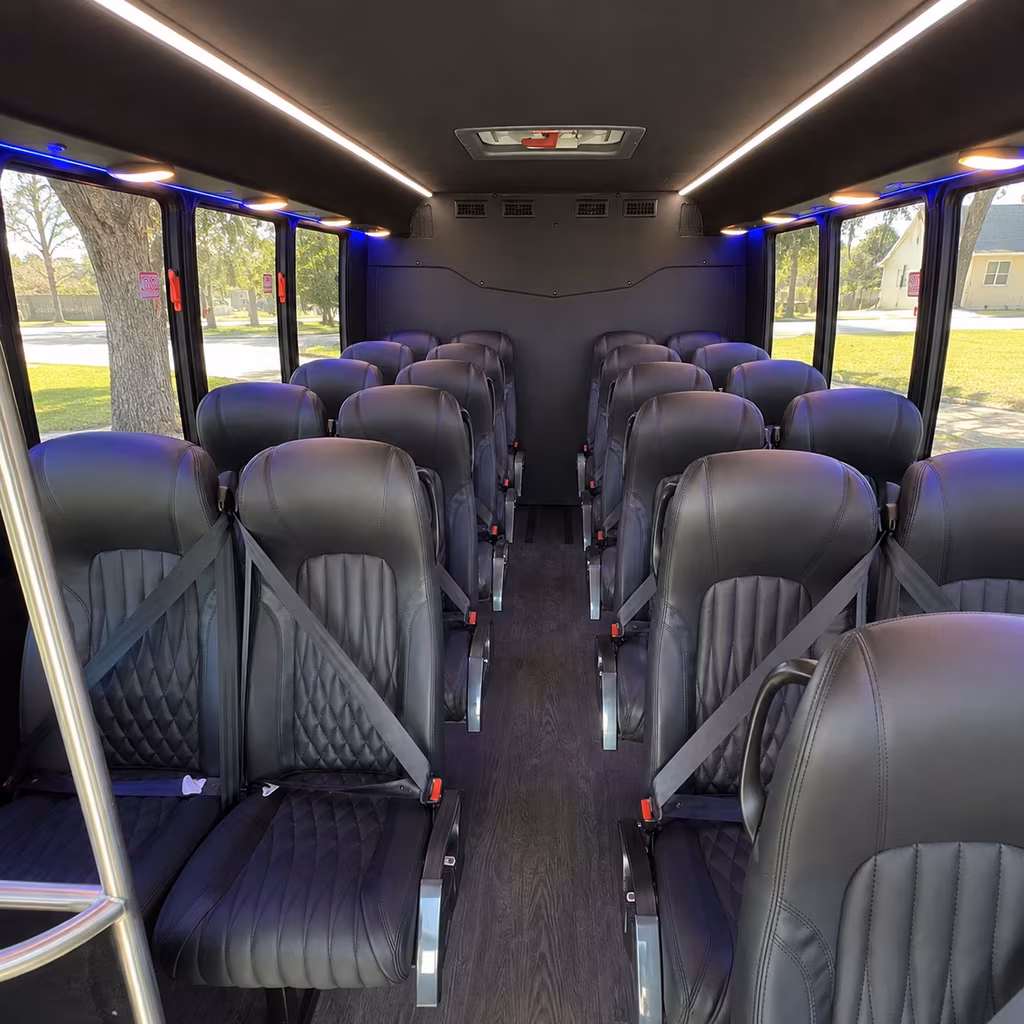lancaster 35 passenger minibus interior