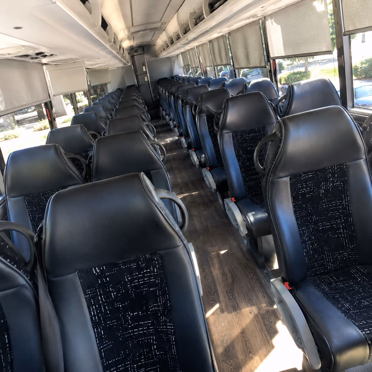 lancaster 56 passenger charter bus interior