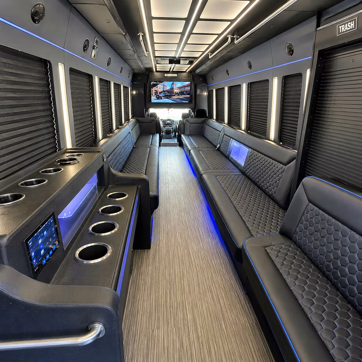 lancaster party bus rental interior